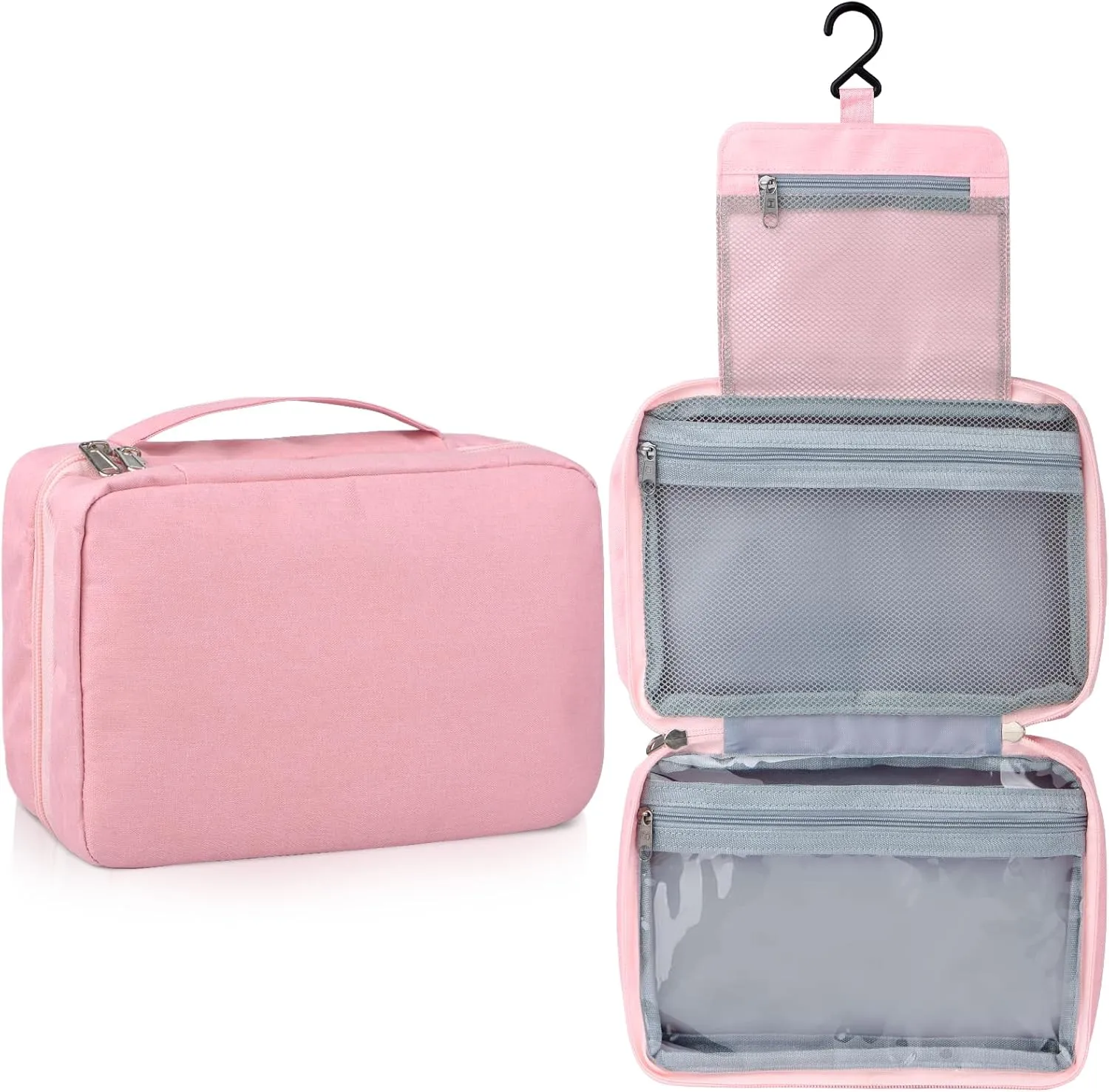 Etercycle Toiletry Bag for Women Men, Waterproof Hanging Toiletry Bags for Traveling, Portable Foldable Travel Wash bag with Hanging Hook, Shaving Bag for Bathroom Shower