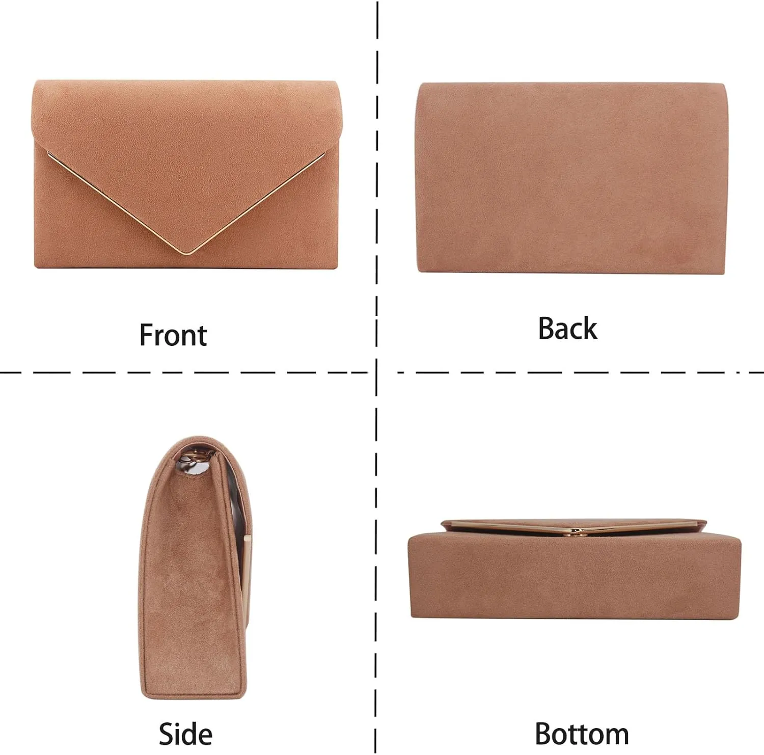 Evening Bags Women Clutch Purse Small Cute Classic Envelop Crossbody Handbag for Formal Wedding Party with Detachable Chain