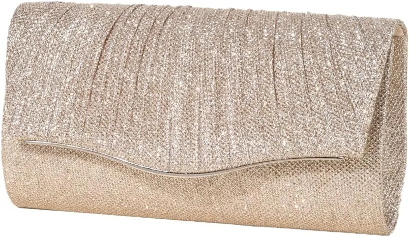 Evening Clutch Purses for Women Crossbody Shoulder Envelope Bag Sparkling Evening Bag Handbags for Formal Wedding Party Prom