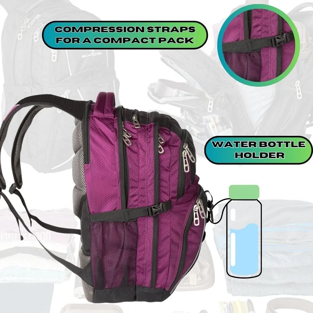 Exos Commuter Backpack - 29L Padded Laptop Backpack for Work - Backpack with Laptop Compartment - Fits Up To 17" Computers
