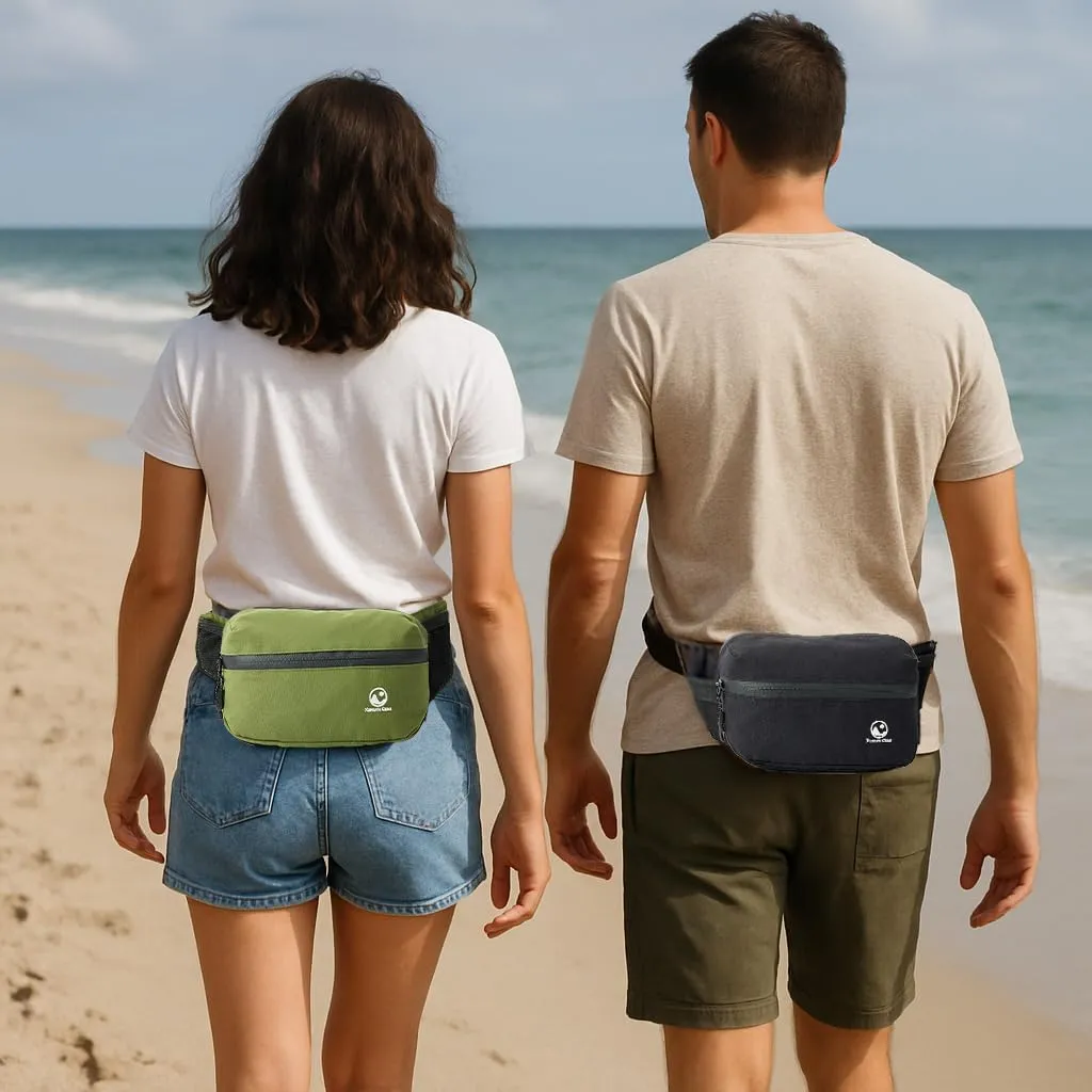 Fanny Pack for Men & Women  Waterproof Fanny Pack & Belt Bag  Stylish Cross Body Bag for Travel, Hiking & Everyday Use  Lightweight & Durable Belt Bag for Women & Men - Green