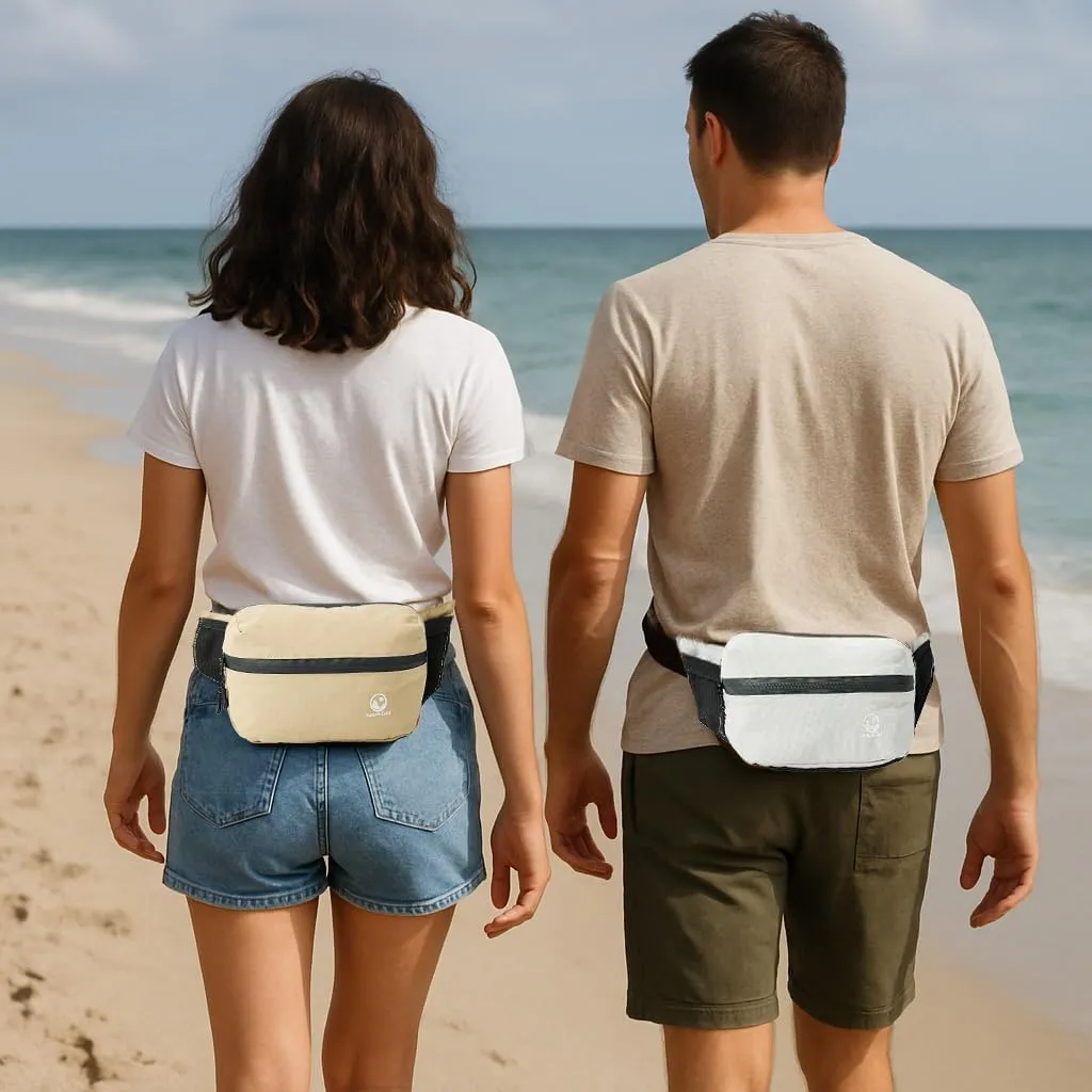 Fanny Pack for Men & Women  Waterproof Fanny Pack & Belt Bag  Stylish Cross Body Bag for Travel, Hiking & Everyday Use  Lightweight & Durable Belt Bag for Women & Men - Grey