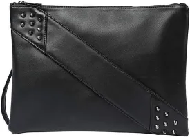 Fashion Women Clutches Rivet PU Leather Crossbody Bag Envelope Clutch Purse with Hand Strap