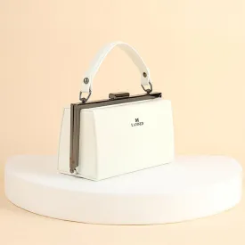 Fashion Women's Leather Evening Bag Top Handle Satchel crossbody Handbags Purses Small Hard Square Box Shoulder Bags