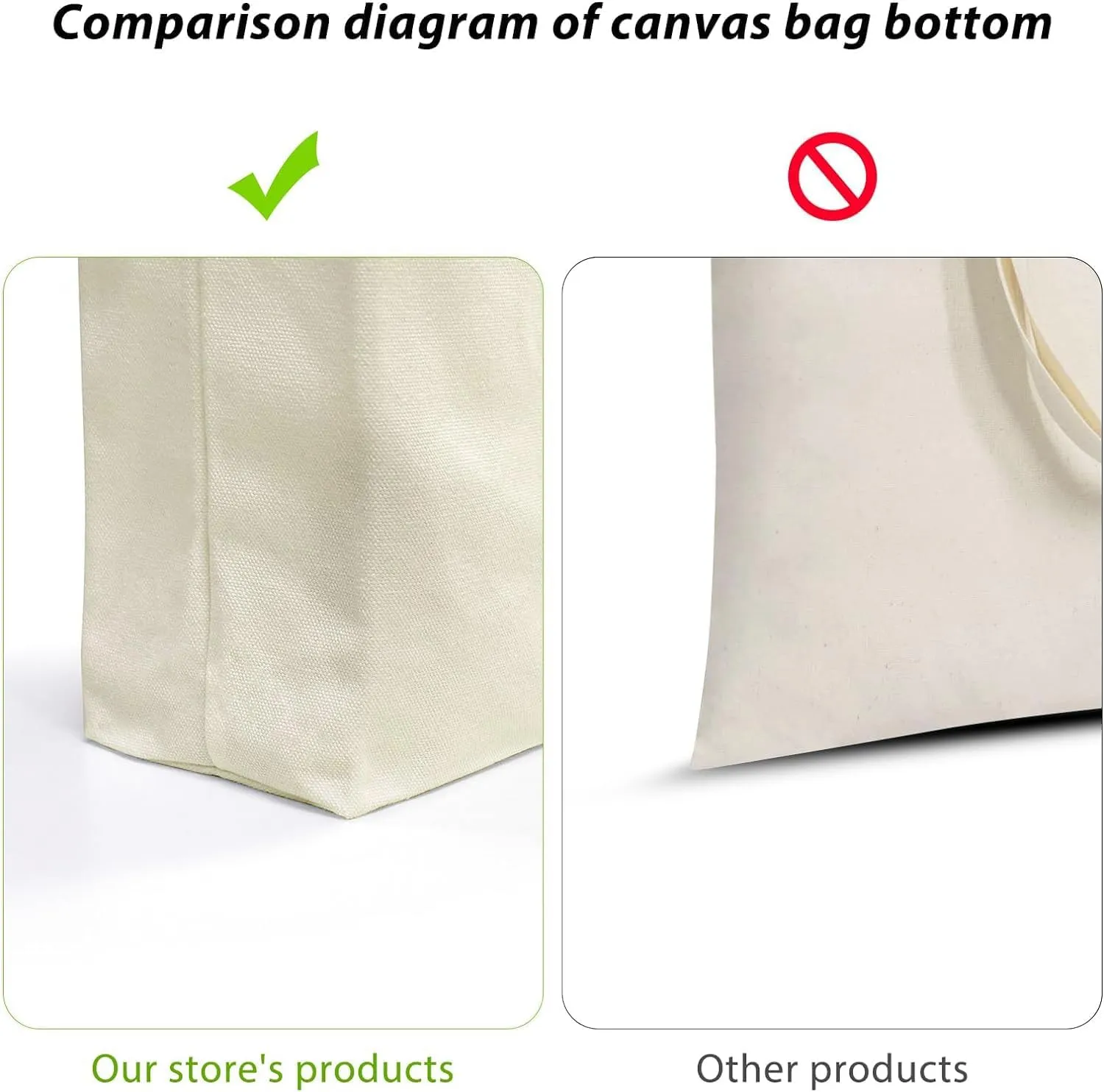 Faylapa 6 Pcs Canvas Tote Bags,Heavy Duty and Strong Easter Hunter Bag Shopping Grocery Bag Blank Cotton Bags for Decorating Crafts DIY,Painting (Beige,12.2"x14.3")