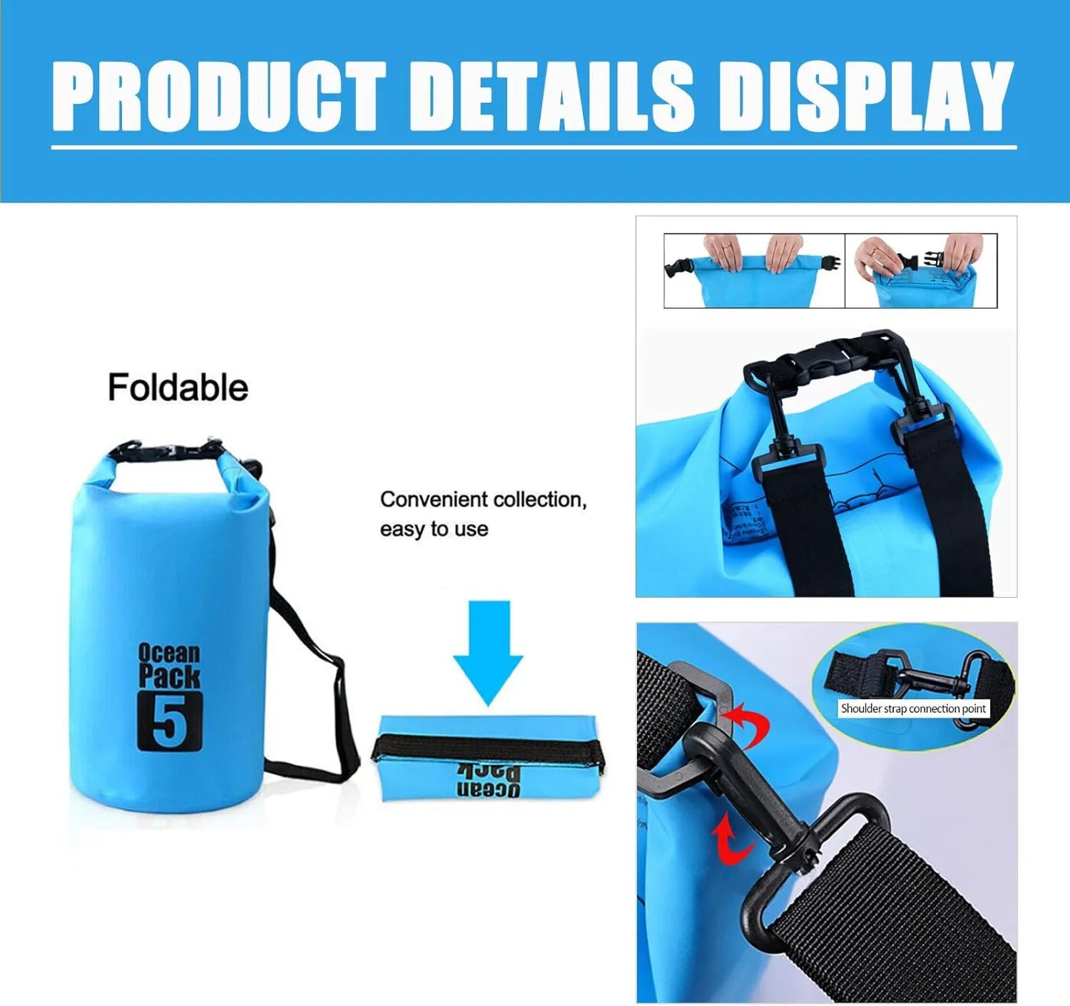 Floating Waterproof Dry Bag Backpack 5L/10L/20L, Roll Top Bag for Kayaking, Rafting, Boating, Swimming, Camping, Hiking, Beach, Fishing, Waterproof Beach Bag. (Orange, 20L)