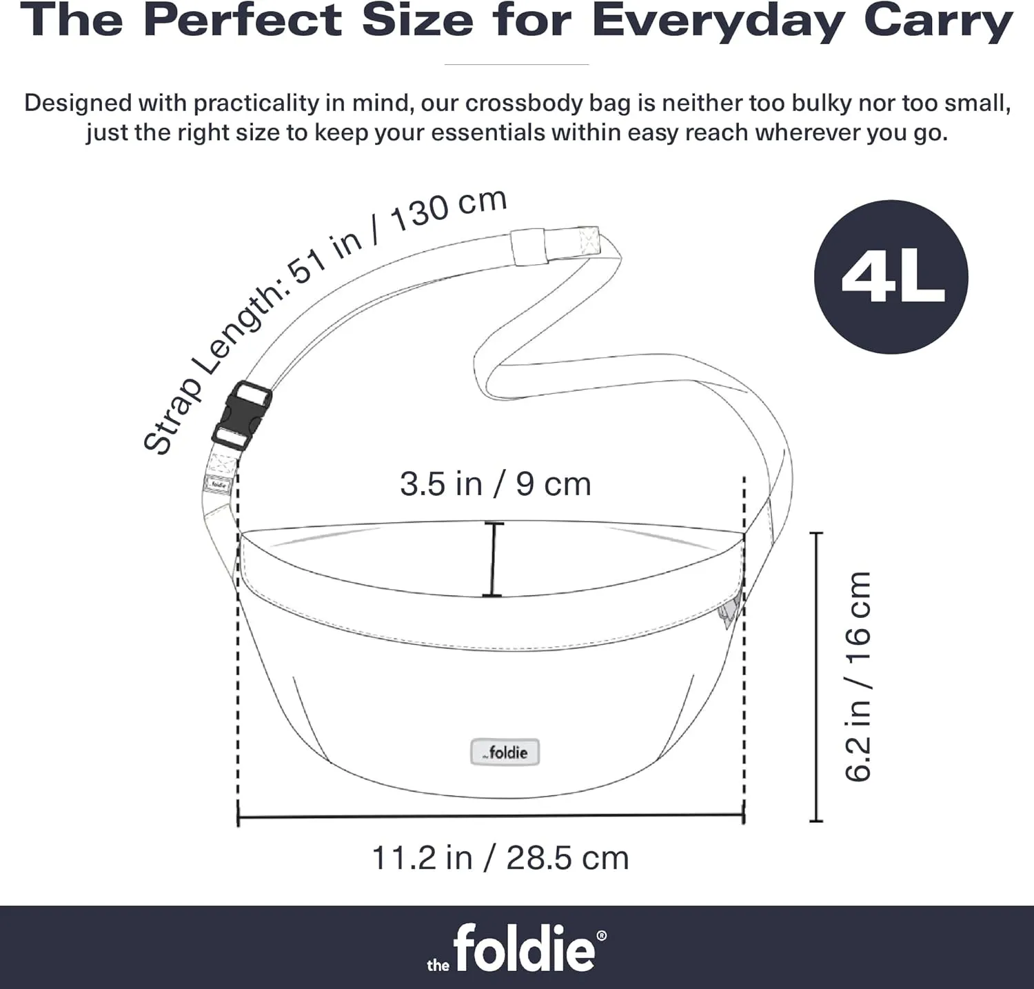 Foldable Crossbody Bags for Women & Men - Anti-Theft RFID-Safe Fanny Pack with Smart Lockable Zippers and Cut-Resistant Strap - Lightweight Waist Pack for Travel & Everyday Use - Black