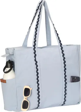 Folkulture Beach Bag | 17x15 | Waterproof, Sandproof Large Tote Bags for Women, Swimming Pool, Travel, Vacation, Beach Essentials, Accessories, Gifts | Bolsos Para Mujeres, Simple Modern Pool Bag