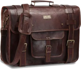 Full Grain Leather messenger bag for men Leather laptop bag for men, Genuine Leather satchel briefcase computer bag