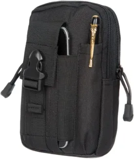 GALPADA Men's Waist Bag Outdoor Fanny Pack for Mobile Phones Keys and Wallets Zippered Storage for Hands Convenience for Camping and Travel Black