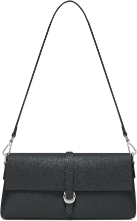 Genuine Leather Clutch Purses for Women Shoulder Bag Trendy Top-Handle Handbags with 2 Adjustable Straps