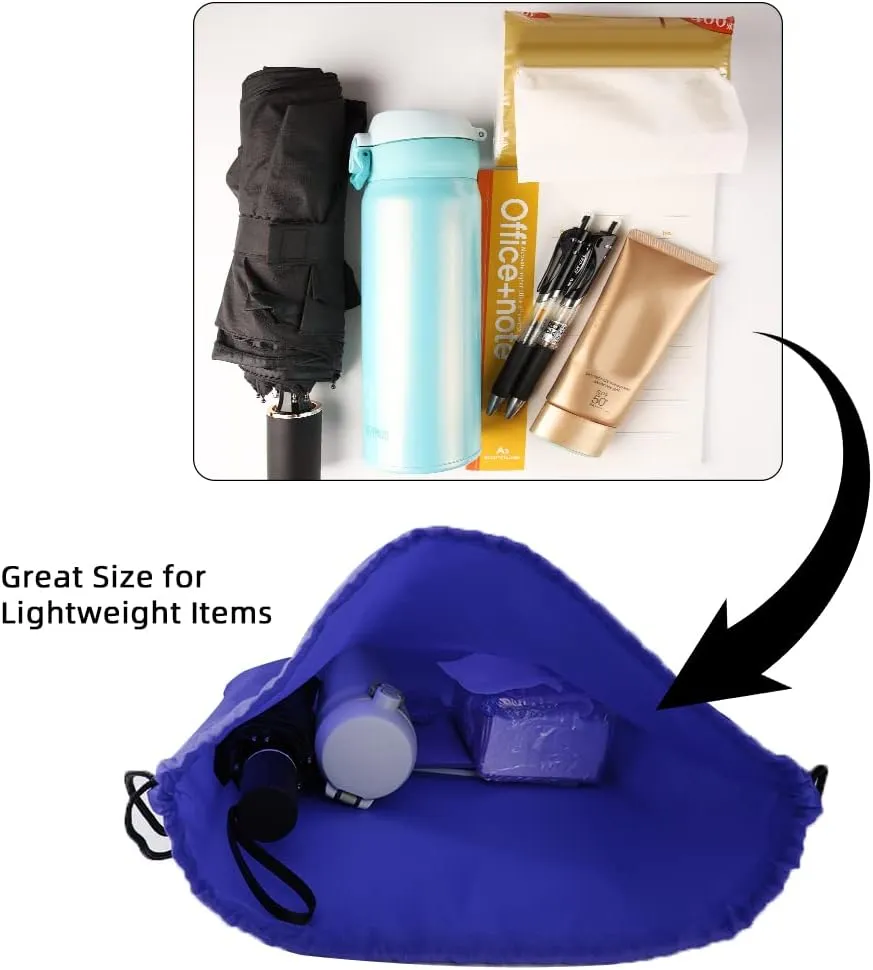 GoodtoU Drawstring Backpack Bulk, 100 Pcs Draw String Bags Cinch Bag Drawstring Gym Bag Sackpack Drawstring Bags for Women Men, Blue