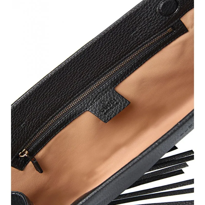 Gucci Black leather ’Nouveau’ clutch bag