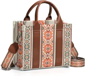 hatisan Canvas Tote Bag for Women Western Purses Shoulder Boho Bag Crossbody Bag Handbags Wallet