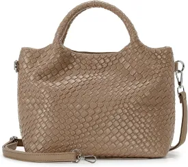 Herald Vegan Leather Top-handle Handbag for Women, Medium Soft Tote Shoulder Crossbody Bag Purse with Detachable Strap