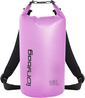 IDRYBAG Clear Dry Bag Waterproof 2L/5L/10L/15L/20L, Small Dry Sack Waterproof Bag for Kayaking