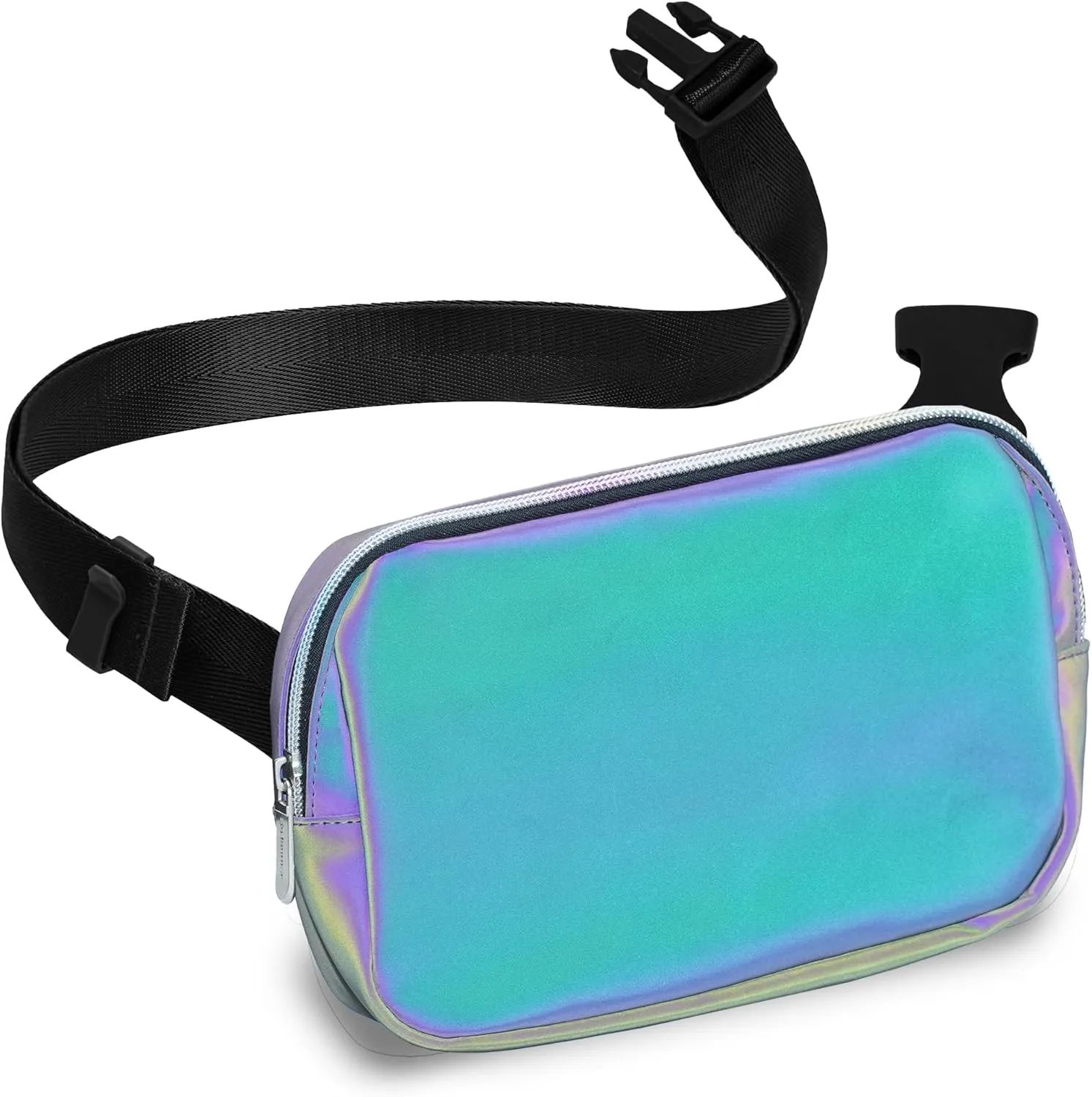 Iridescent Crossbody Belt Bag for Women  Stylish Fanny Pack, Functional and Fashion Waist Packs for Travel, Festivals, and Everyday Use