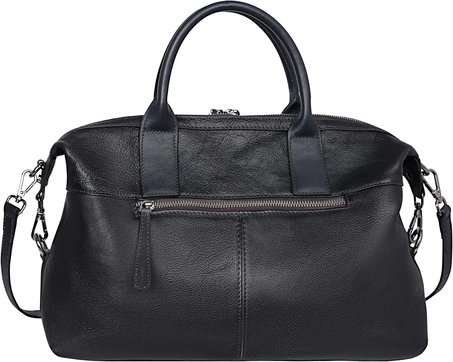 Iswee Genuine Leather Satchel Tote Bag Top Handle Handbag Designer Shoulder Bag Large Capacity Cross Body Bag