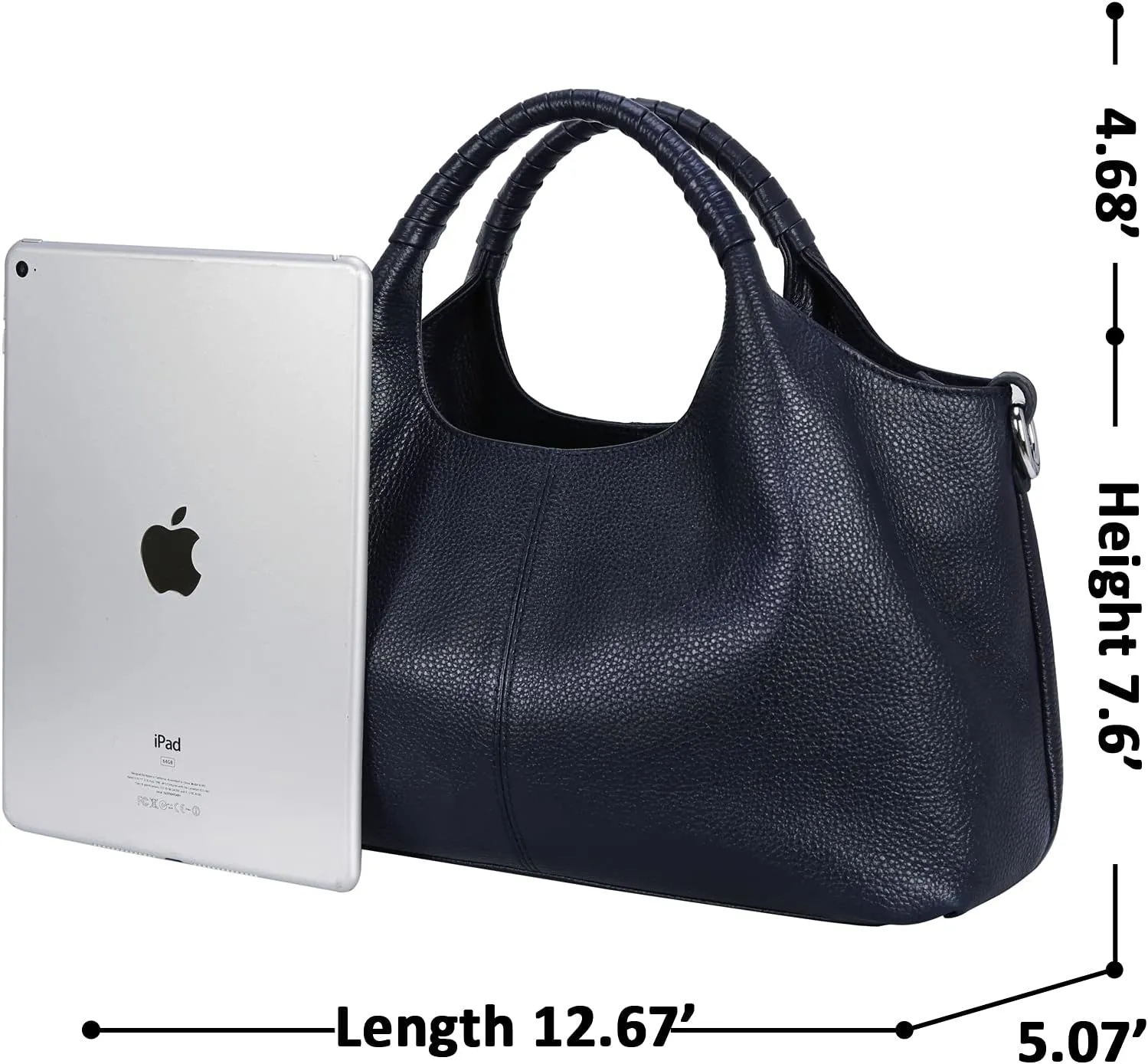 Iswee Genuine Leather Shoulder Bags Purses and Handbags for Women Satchel Designer Cross Body Hobo Medium Size Tote