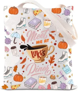 JNIAP Coffee Inspired Tote Bag Coffee Gift Meet Me At Coffee Diner Shoulder Bag