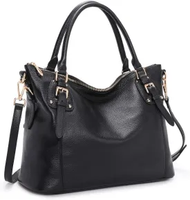 Kattee Leather Handbags Tote Shoulder Bag for Woman Satchel Designer Purse Top Handles Crossbody Bag Large Capacity