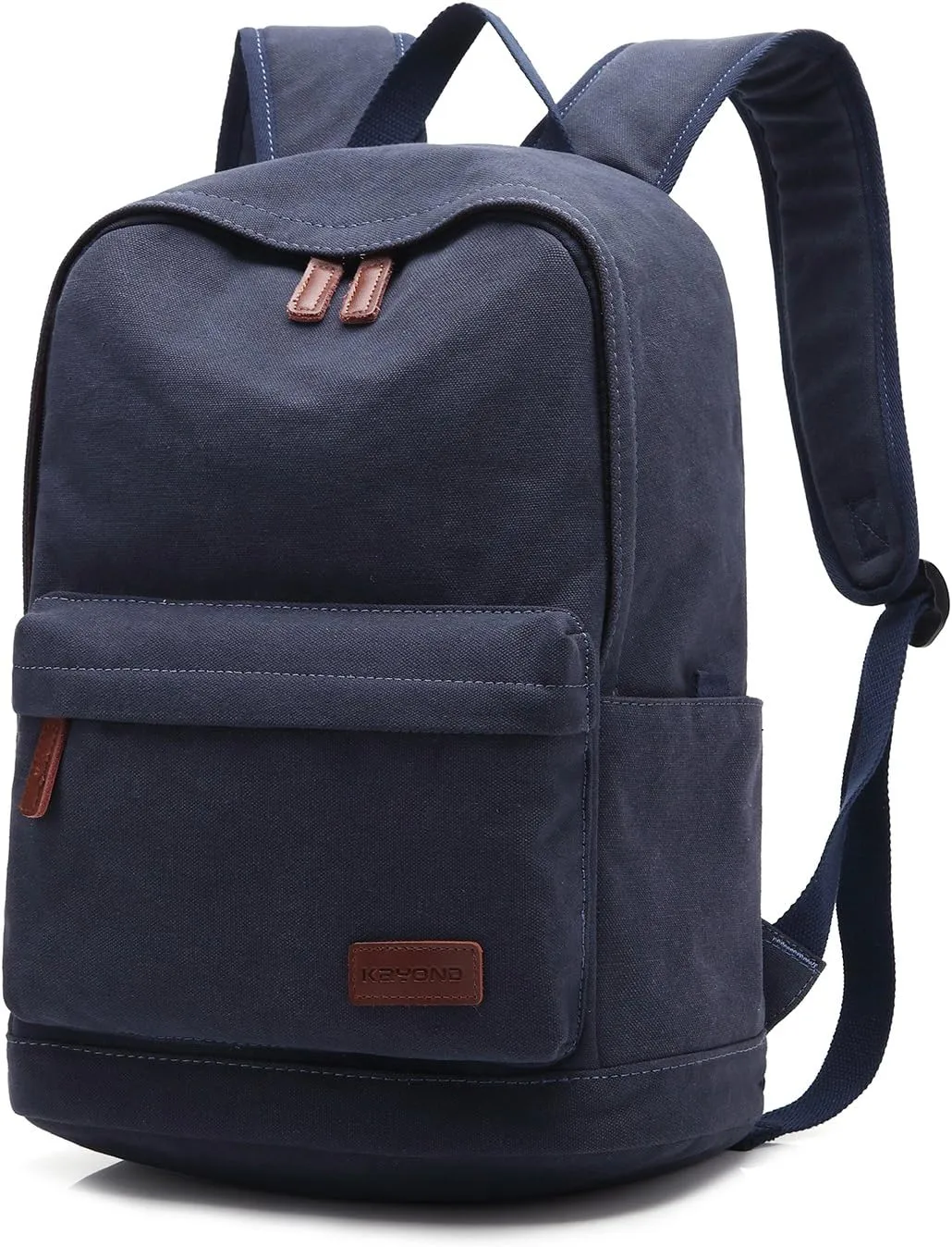 kayond Casual Style Lightweight canvas Laptop Bag/Durable Travel backpacks/Rucksack for Men&Women/Fashion Backpack Fits 15 inch Notebook (navy blue)