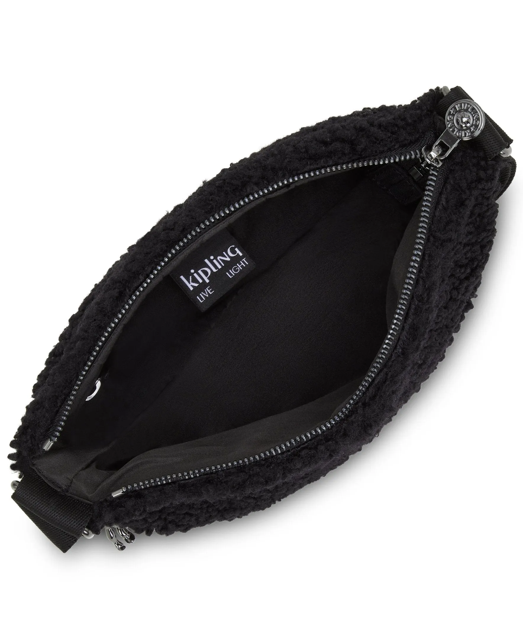 Kipling Ayna Black Fuzz Small Crossbody Bag I4894-5PF