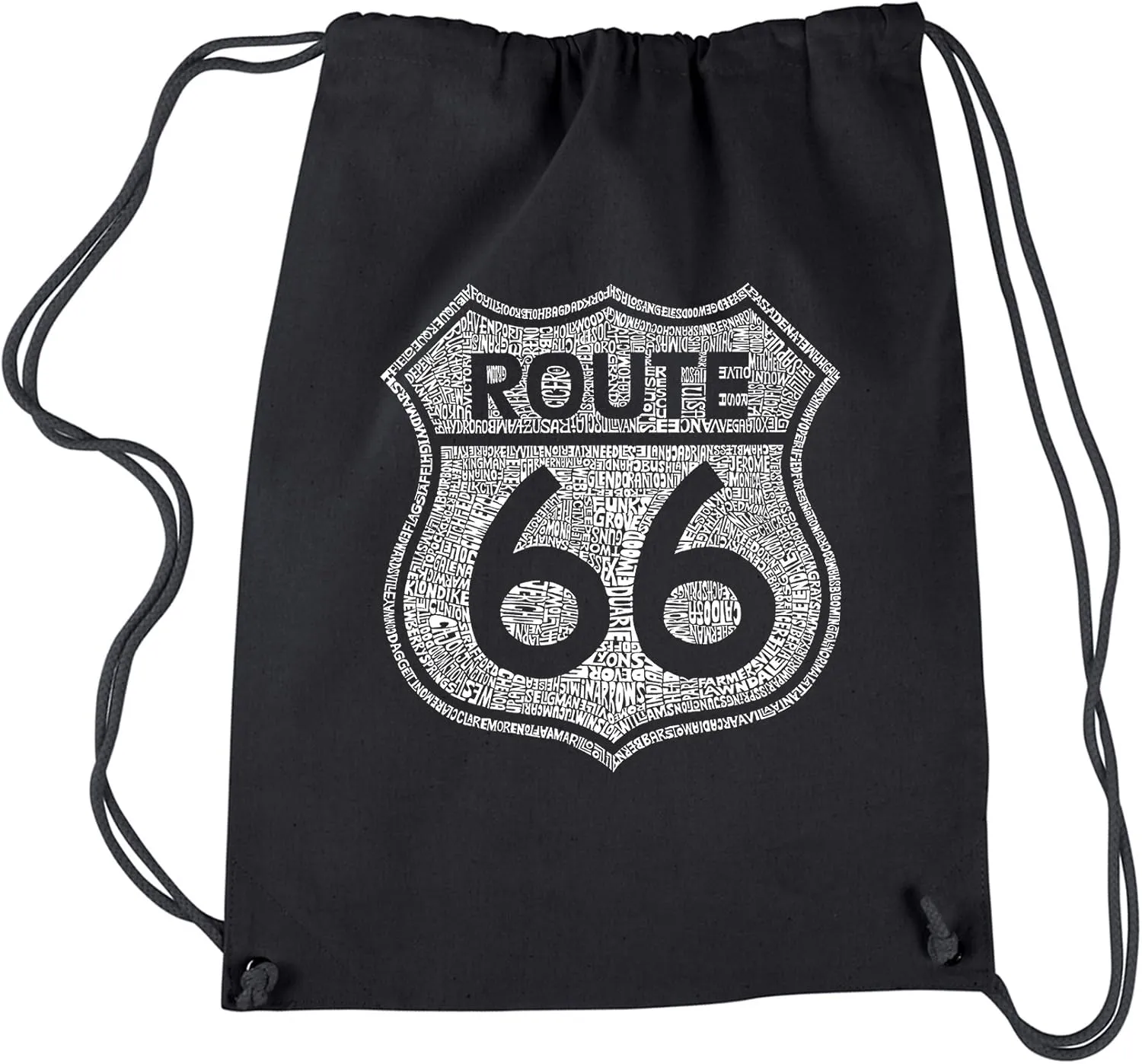 LA POP ART, Cities Along Route 66 - Backpack Black