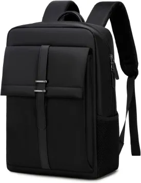 Laptop Backpack for Men Women, 17.3 inch Travel Computer Bag with Water-Resistant, Large Capacity, Lightweight Backpack for Work Business Office College, Black
