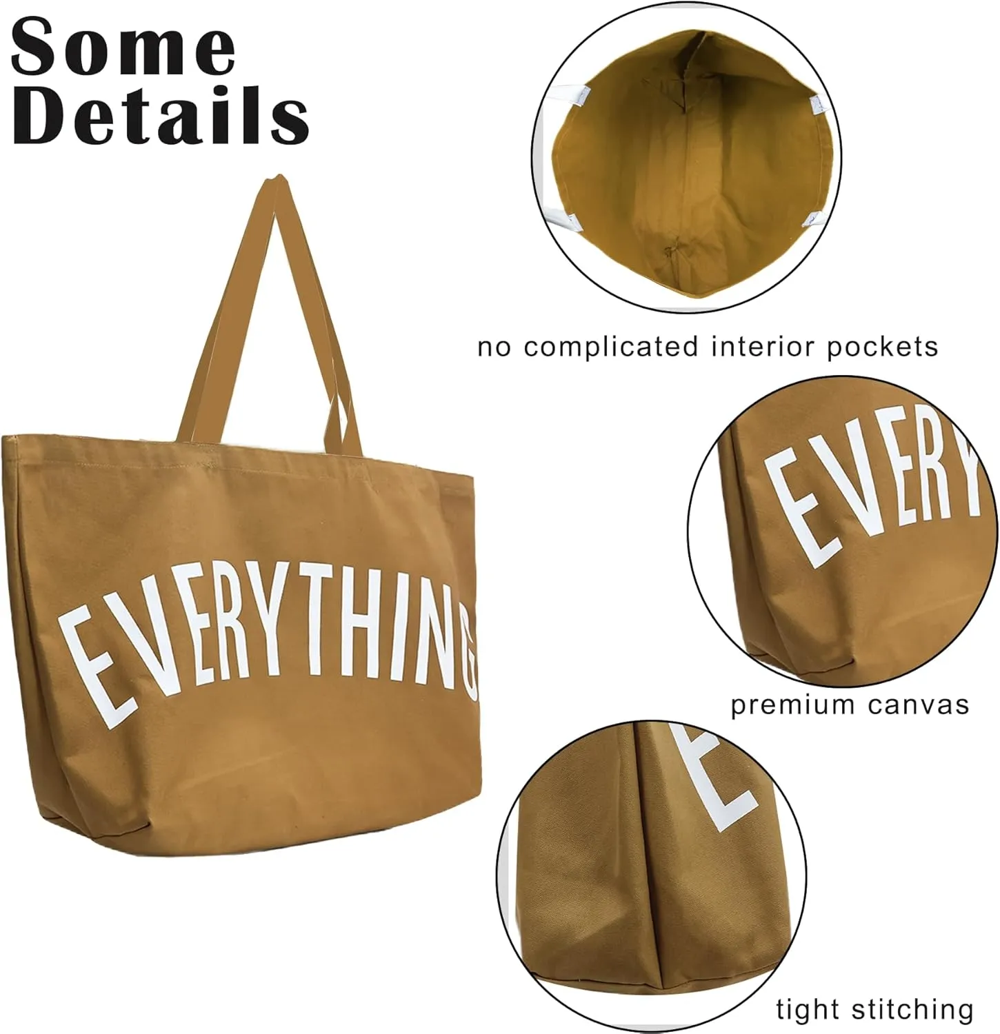 Large Canvas Tote Bag Reusable Grocery Bags Shopping Bags for Women Foldable Extra Large Everything Bag