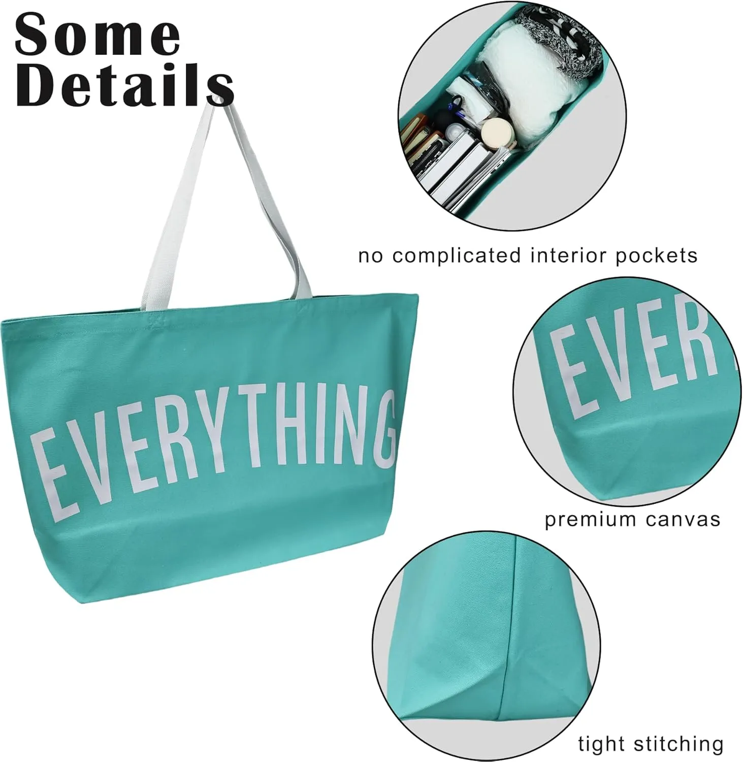 Large Canvas Tote Bag Reusable Grocery Bags Shopping Bags for Women Foldable Extra Large Everything Bag