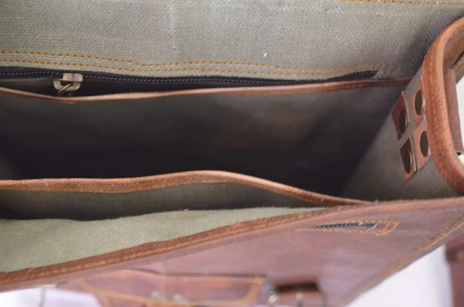 Leather crossbody bag messenger satchel tablet bag 11 inches for men and women (Brown)