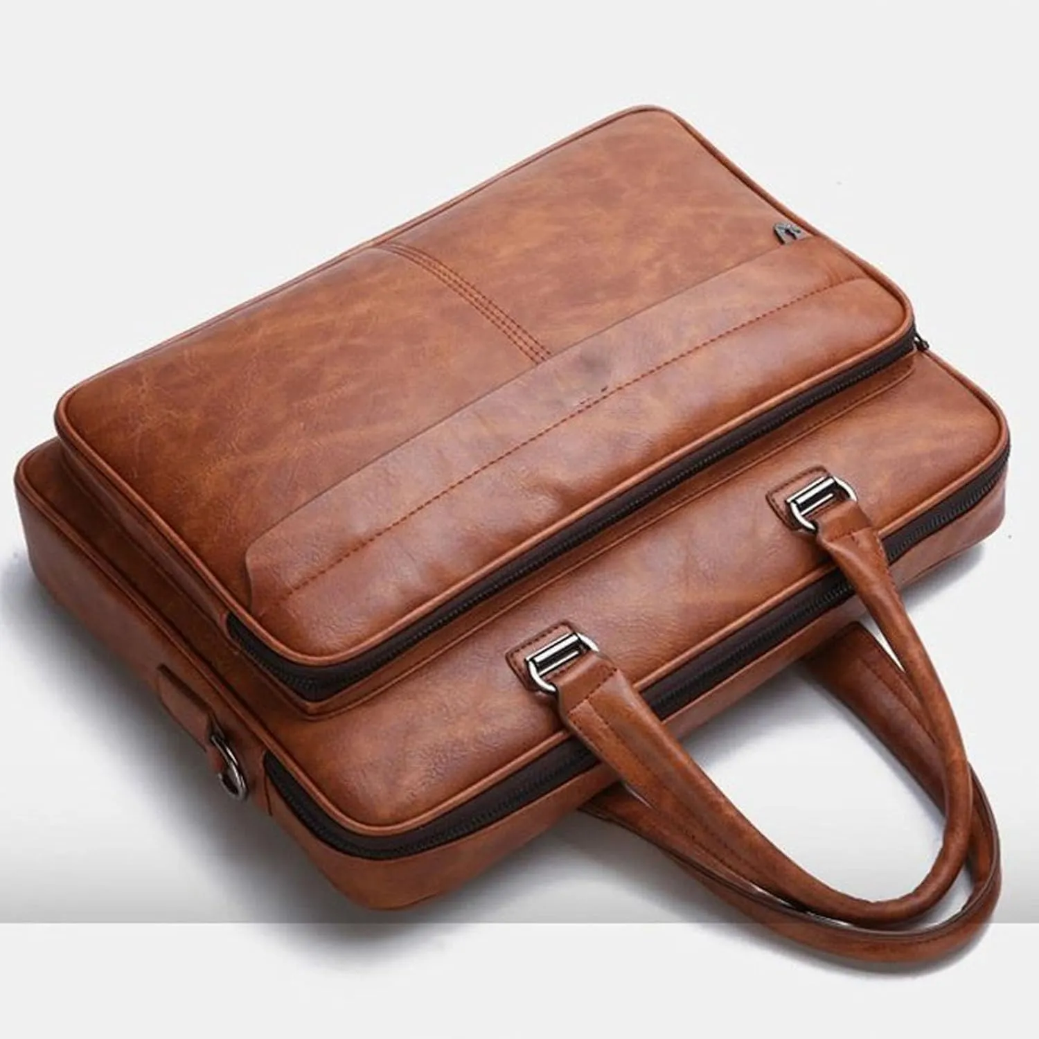 leather Laptop Bag for Men 16.1 inch,Premium Laptop Briefcase Fits,onvertible Computer Handbags Shoulder Crossbody Bag