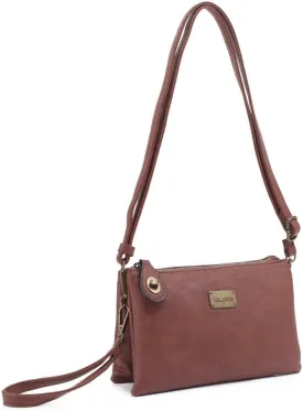 Liz Soto Ella Womens Crossbody Purse and Wristlet - PU Leather Wallet and Over the Shoulder Bags with Wrist Strap