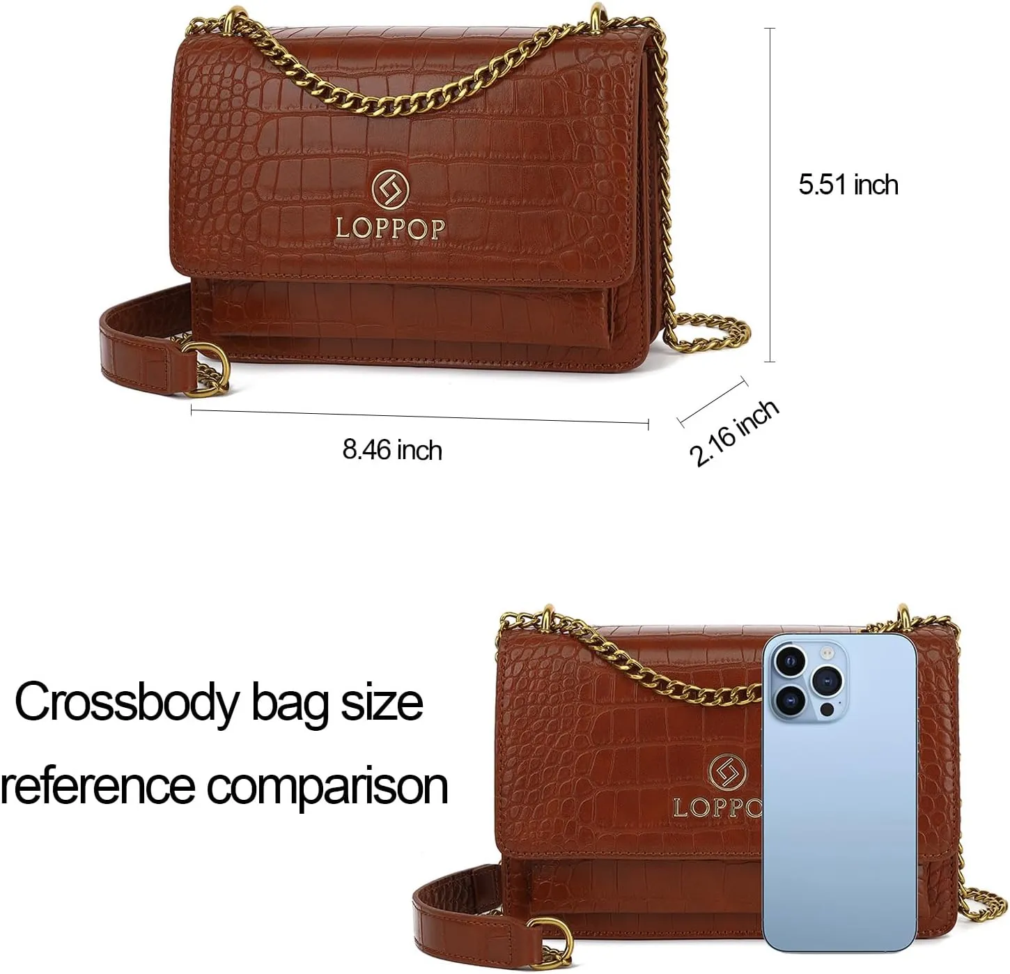 LL LOPPOP Women's Small Classy Crossbody Purse Top Handle Handbags Leather Satchel Bags for Women