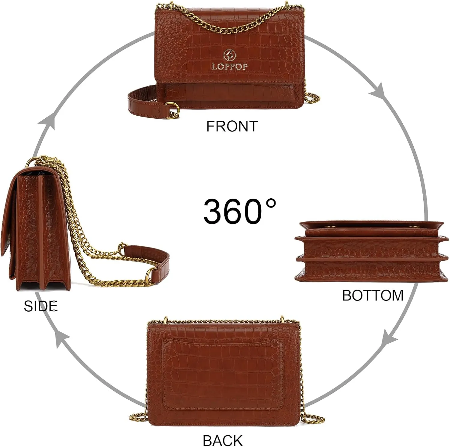 LL LOPPOP Women's Small Classy Crossbody Purse Top Handle Handbags Leather Satchel Bags for Women