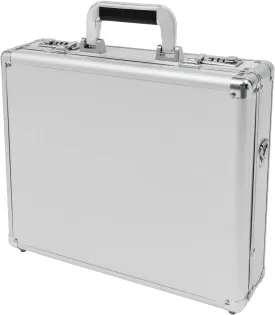 Locking Briefcase, Aluminum Alloy Security Briefcase with Dual Combination Locks for Bussiness Men and Women