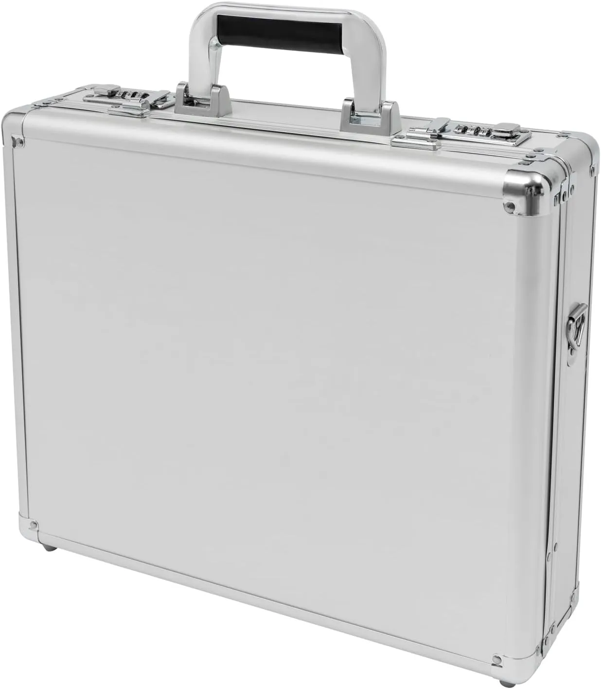 Locking Briefcase, Aluminum Alloy Security Briefcase with Dual Combination Locks for Bussiness Men and Women