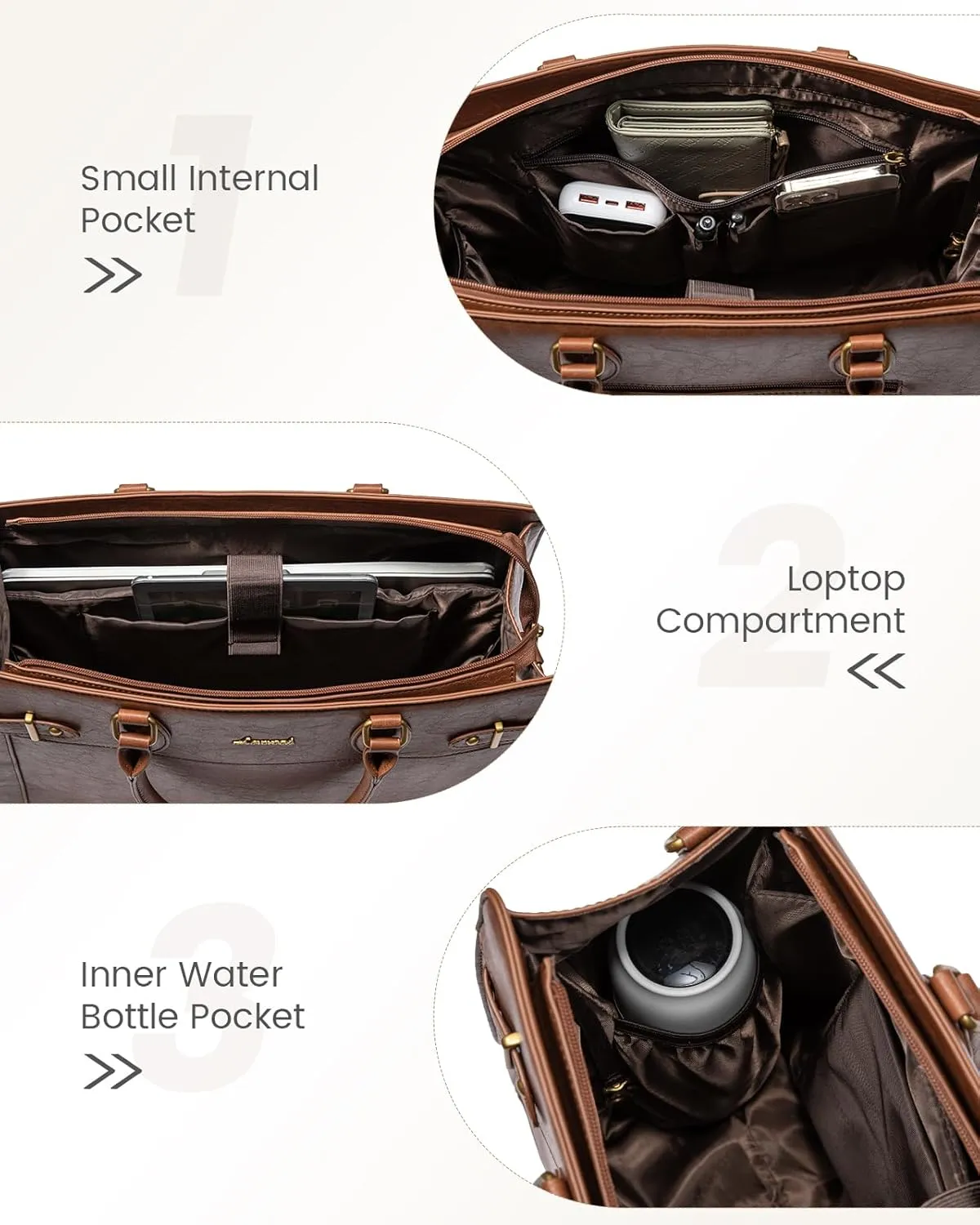 LOVEVOOK Laptop Bag for Women, 15.6 Inch Large PU Leather Tote Bag, Professional Teacher Work Bag, Waterproof Business Computer Briefcase, Shoulder Tote Purse for Office