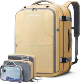 Maelstrom 40-50L Carry on Backpack,Large Travel Backpack for Men Women,17.3 Inch TSA Flight Approved Laptop Backpack with Hidden Shoe Bag, Expandable Suitcase Backpacks,father day gifts-Yellow