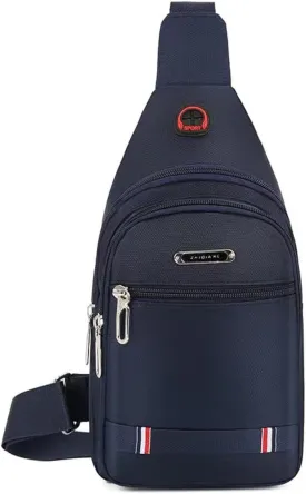 Men's chest bag canvas leisure bag sports small backpack oxford cloth single shoulder messenger bag