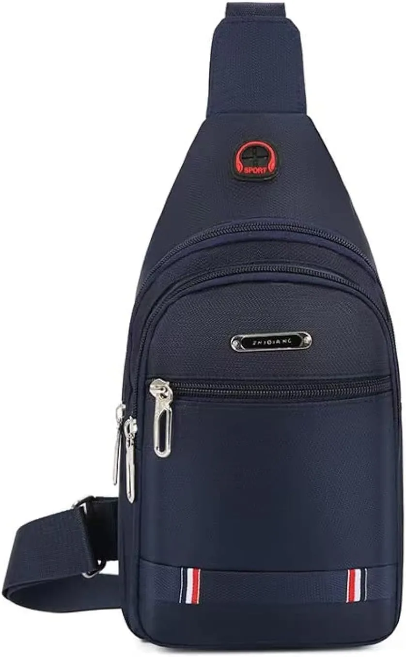 Men's chest bag canvas leisure bag sports small backpack oxford cloth single shoulder messenger bag