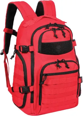 Military Tactical Backpack for Men, 35L Tactical Laptop Backpack, Tactical Bag Bug Out Bag, Army 3 Days Assault Pack - Red