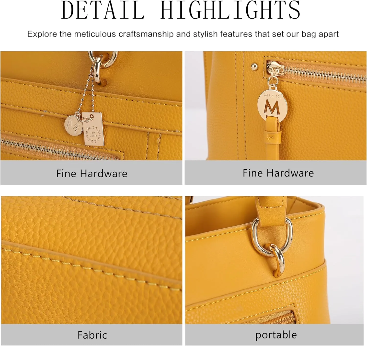 MKF Collection Satchel Tote Bag With Wristlet Wallet for Women, Vegan Leather Top-Handle Crossbody Handbag Purse by Mia K