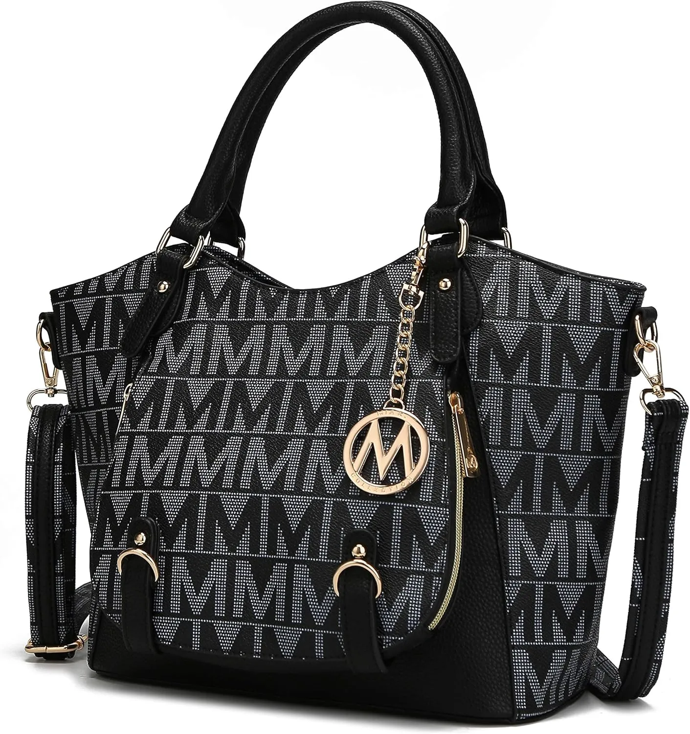 MKF Collection Shoulder Bag for Women, PU Leather Pocketbook Top-Handle Crossbody Purse Tote Satchel Handbag By Mia K