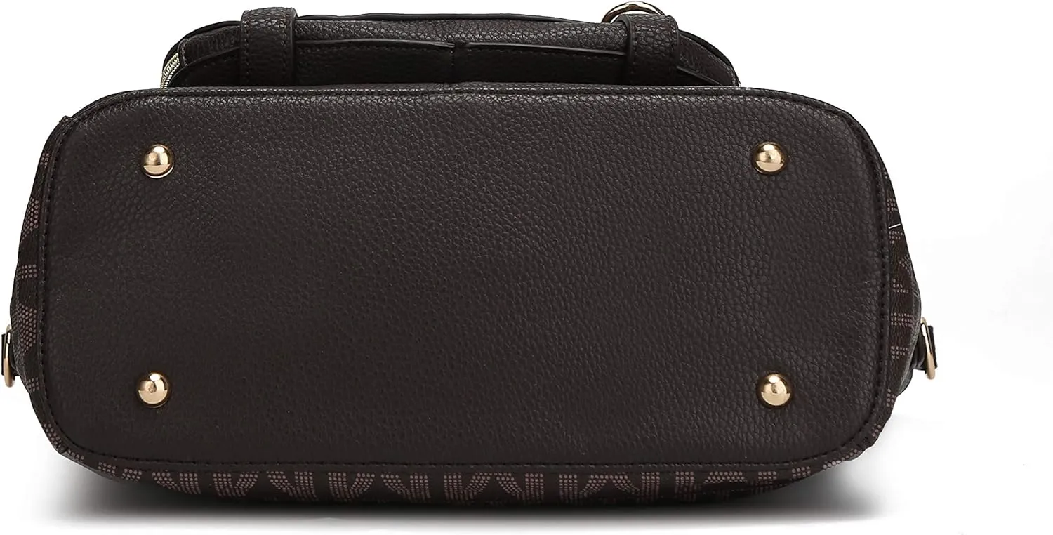 MKF Collection Shoulder Bag for Women, PU Leather Pocketbook Top-Handle Crossbody Purse Tote Satchel Handbag By Mia K