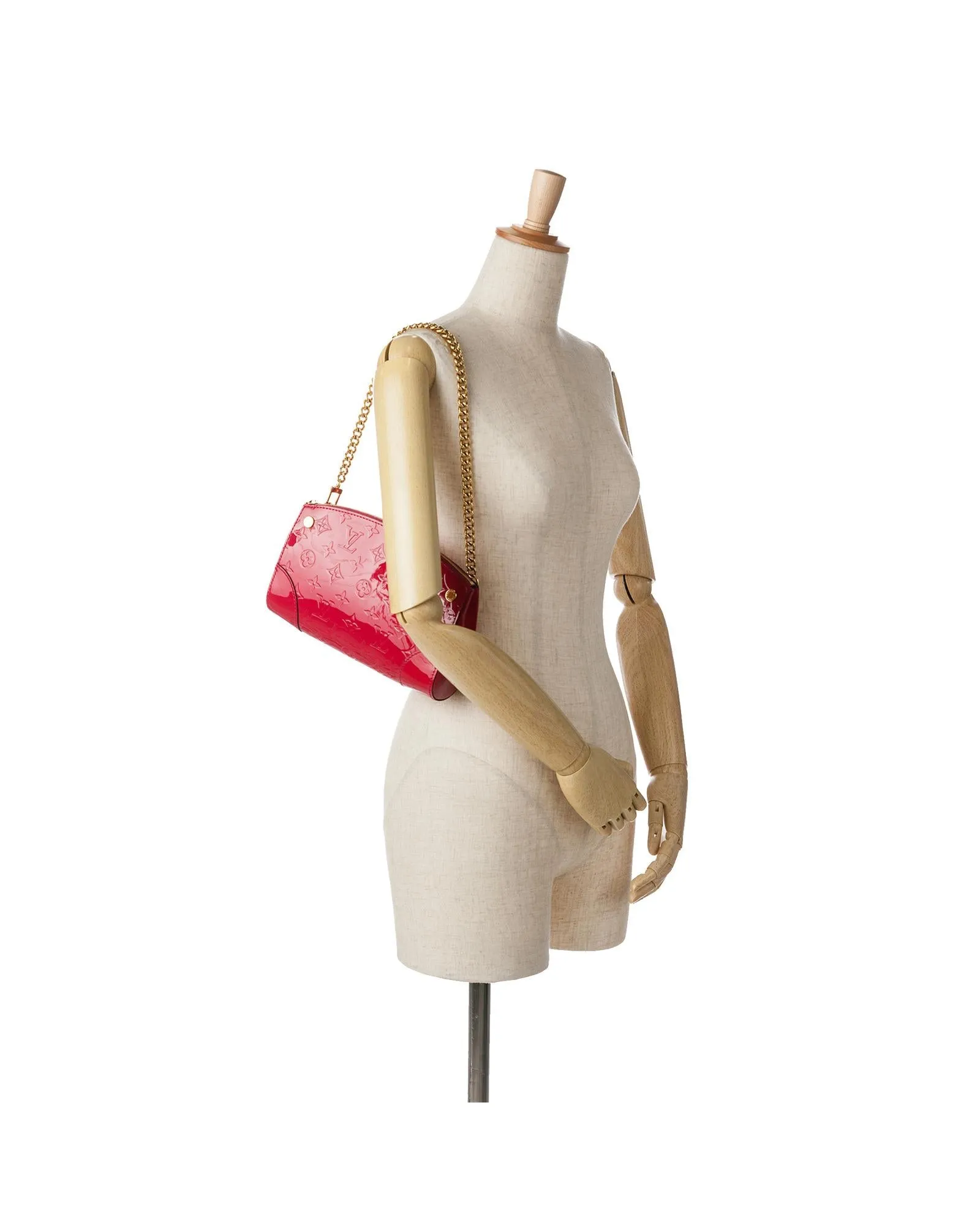 Monogram Vernis Leather Chain Strap Crossbody Bag