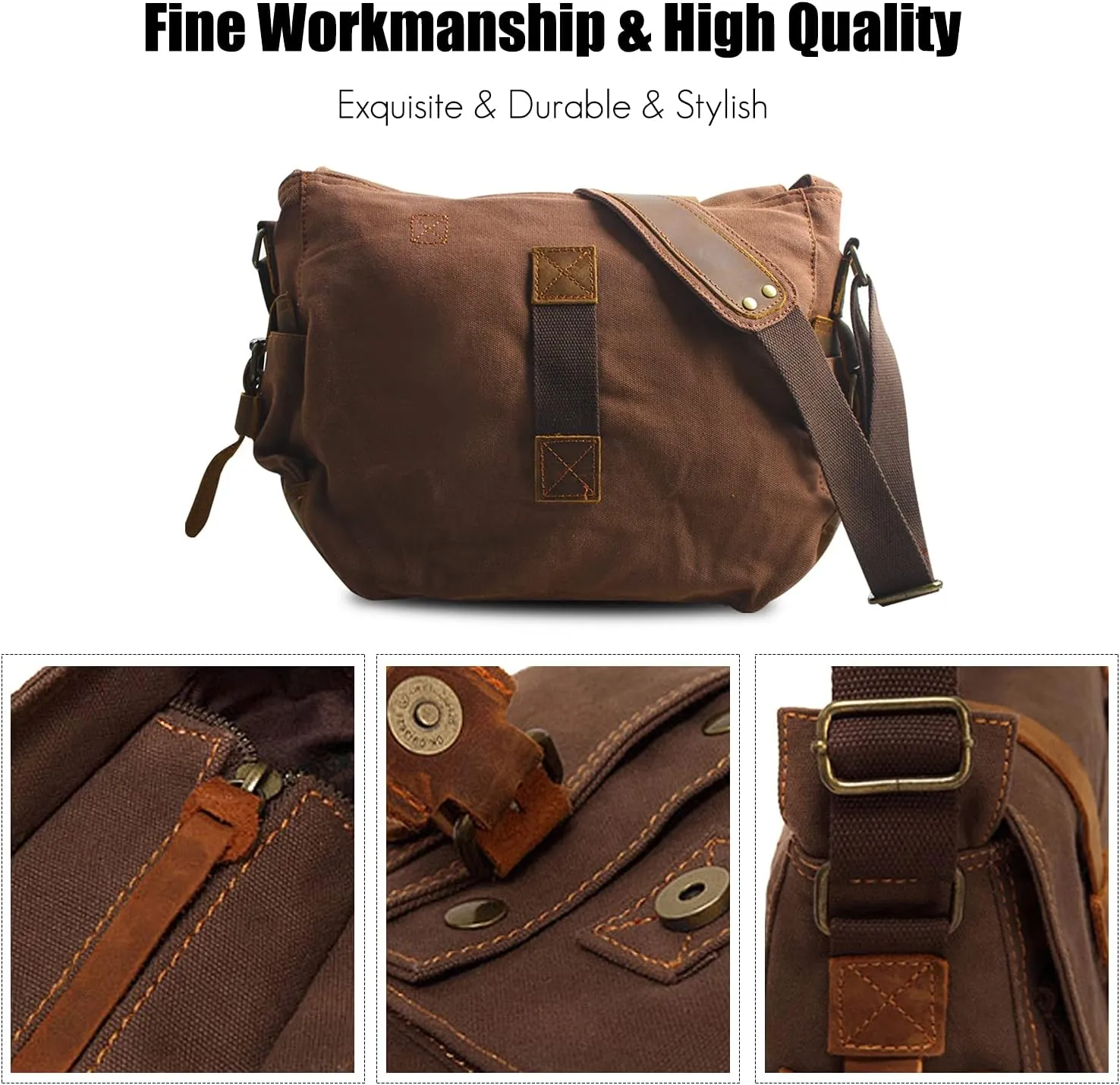 New Vintage Messenger Bag Satchel Bag bag Bookbag Casual Travel Shoulder Bag