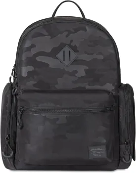 NOJO Eddie Bauer Camo Backpack Diaper Bag - Black & Gray