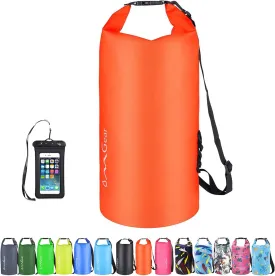 OMGear Waterproof Dry Bag Backpack Phone Pouch 40L/30L/20L/10L/5L Floating Dry Sack for Kayaking Boating Outdoors Activities